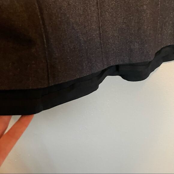 NWT Ann Taylor LOFT Grey Virgin Wool Pleated A-line Skirt w Cotton Lining Size 4 - Picture 8 of 11